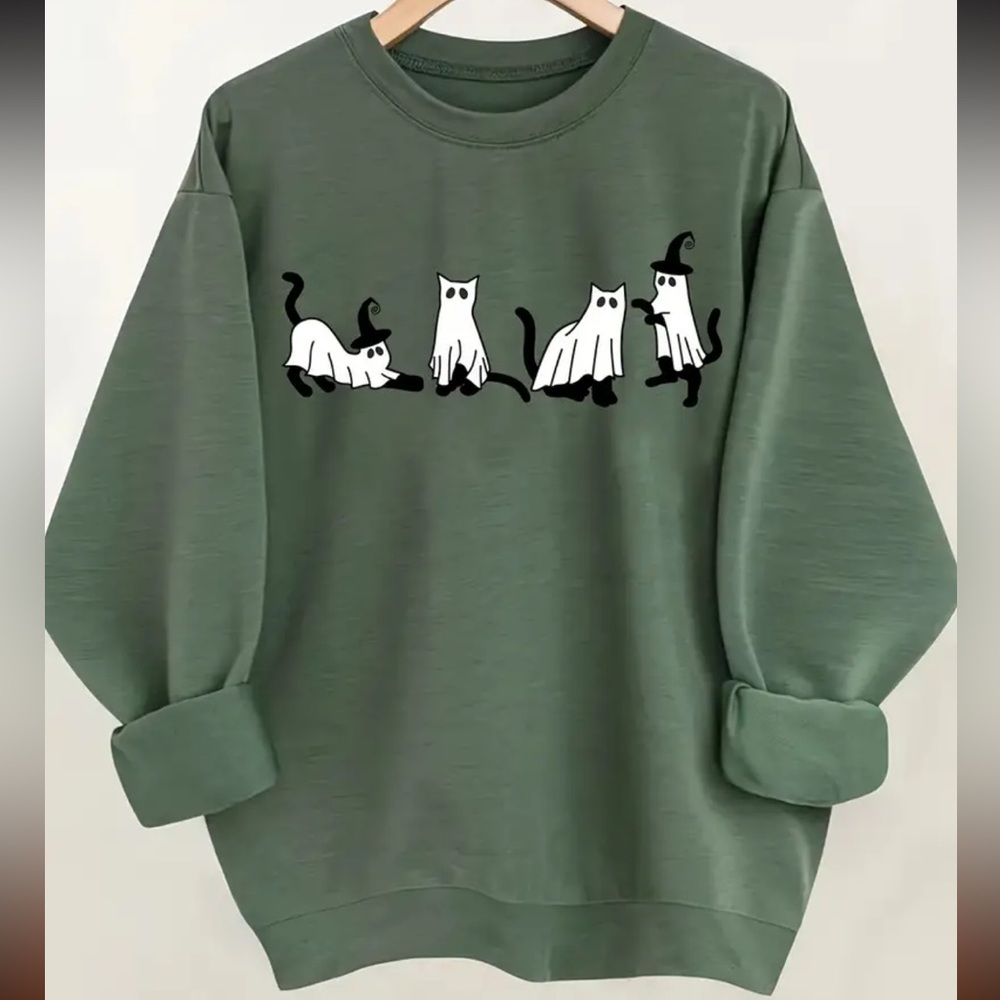 Ghost 👻 🐈‍⬛ Cat Pullover